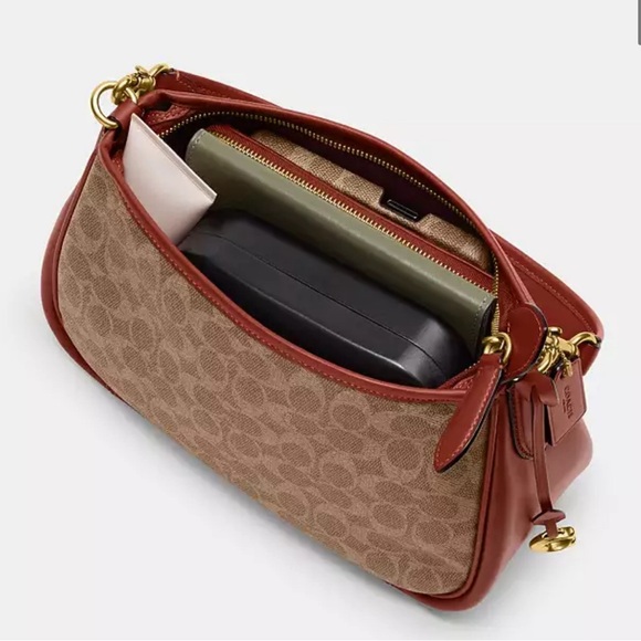 COACH Cary Crossbody Bag In Signature Canvas NWT - Picture 6 of 12